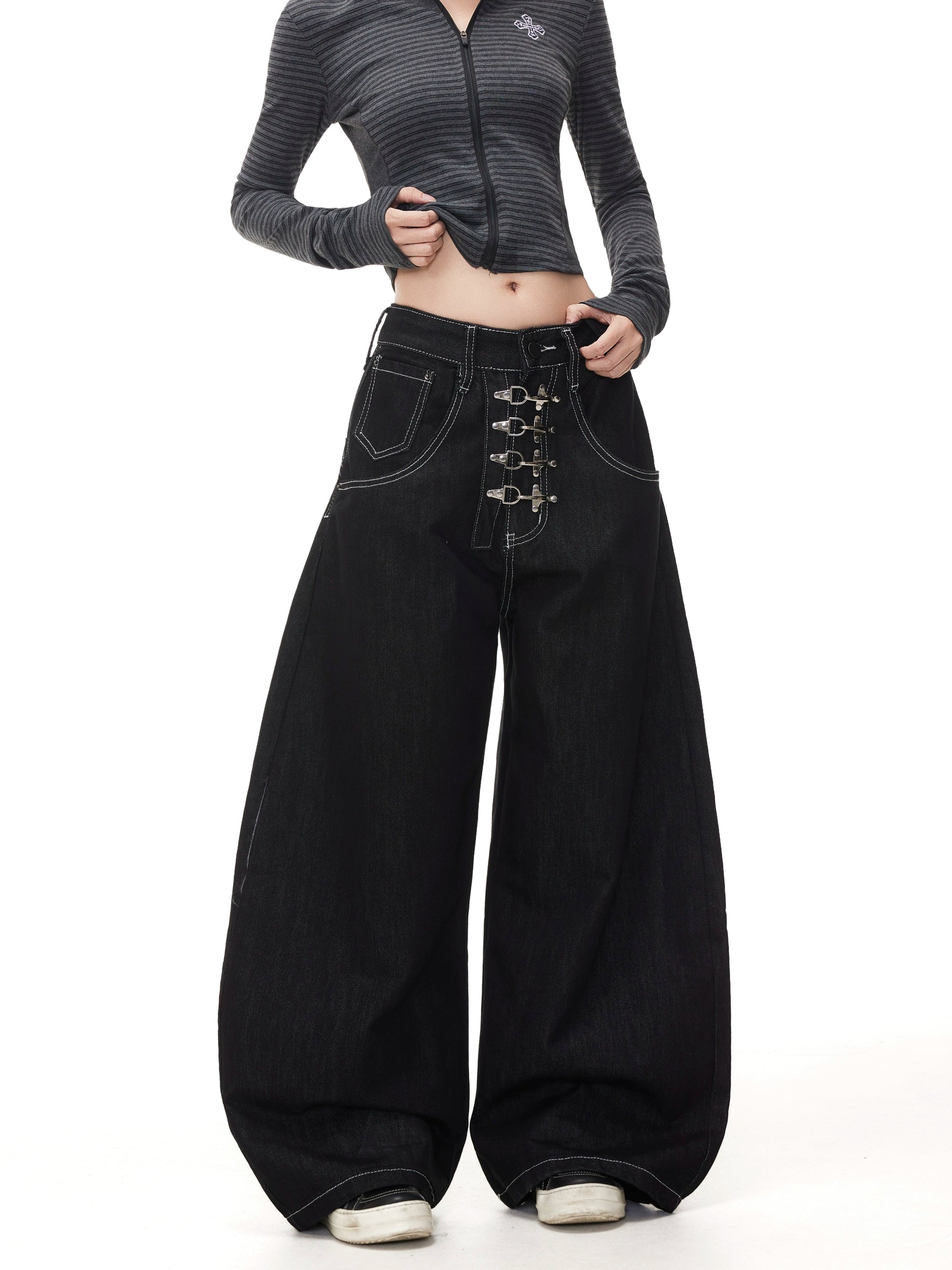 BTSG Profile Scimitar Wide-leg Jeans