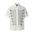 YADcrew Lapel Casual Short Sleeve Shirt