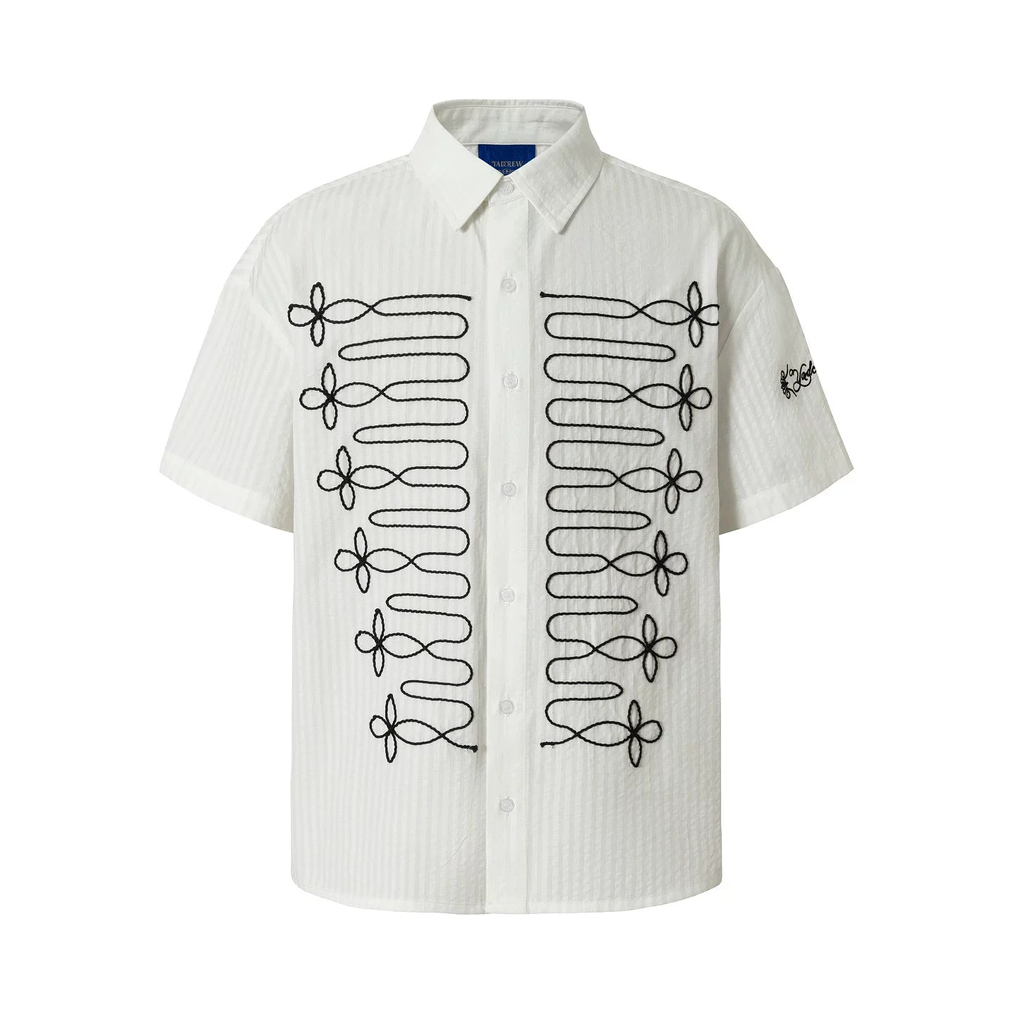 YADcrew Lapel Casual Short Sleeve Shirt
