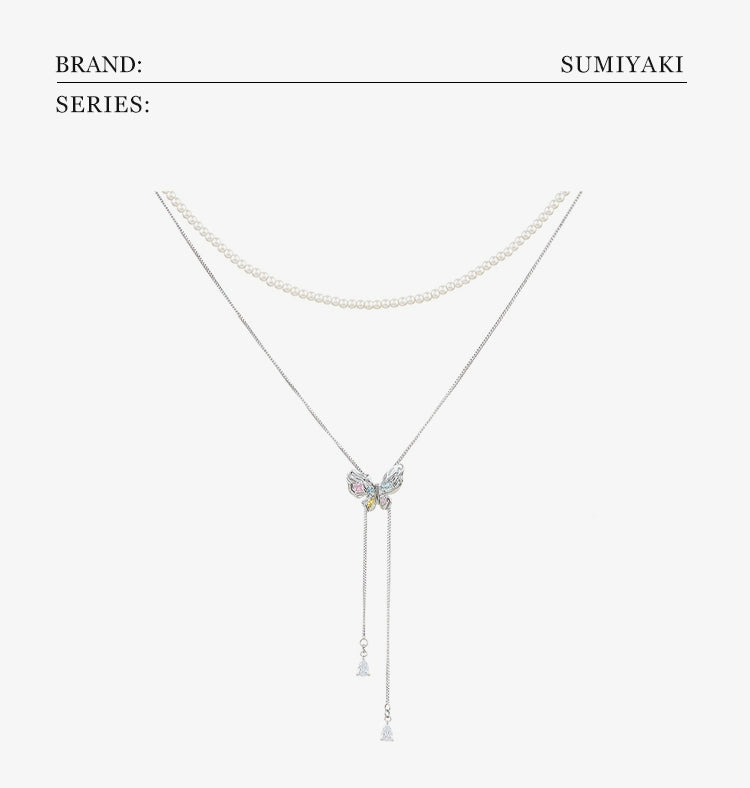 SUMIYAKI Butterfly Fudge Series Pearl Necklace