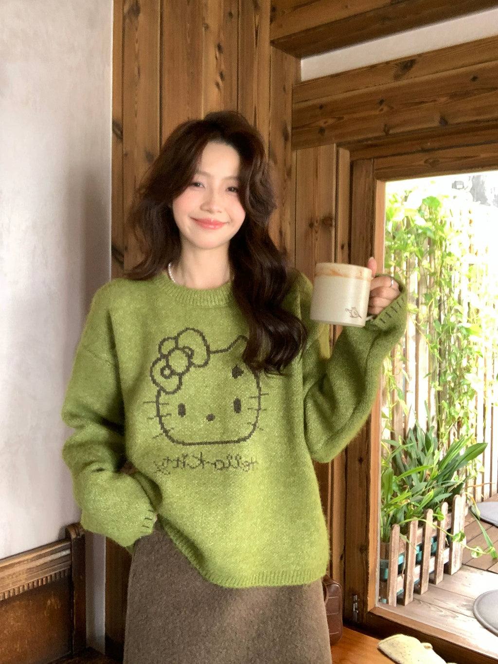 Even Chunky Kitty Sweater with Scarf