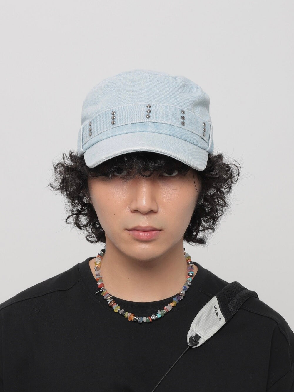 WORLDWIDE Vintage Rivet Subculture Denim Flat Top Cap