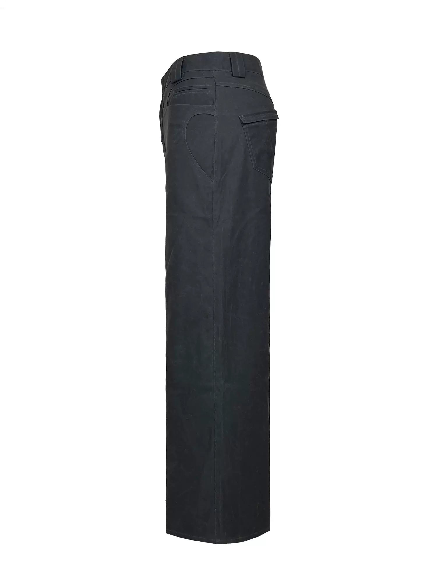 ETHEREAL PRODUCTION Oil Wax Retro Canvas Loose Casual Overalls