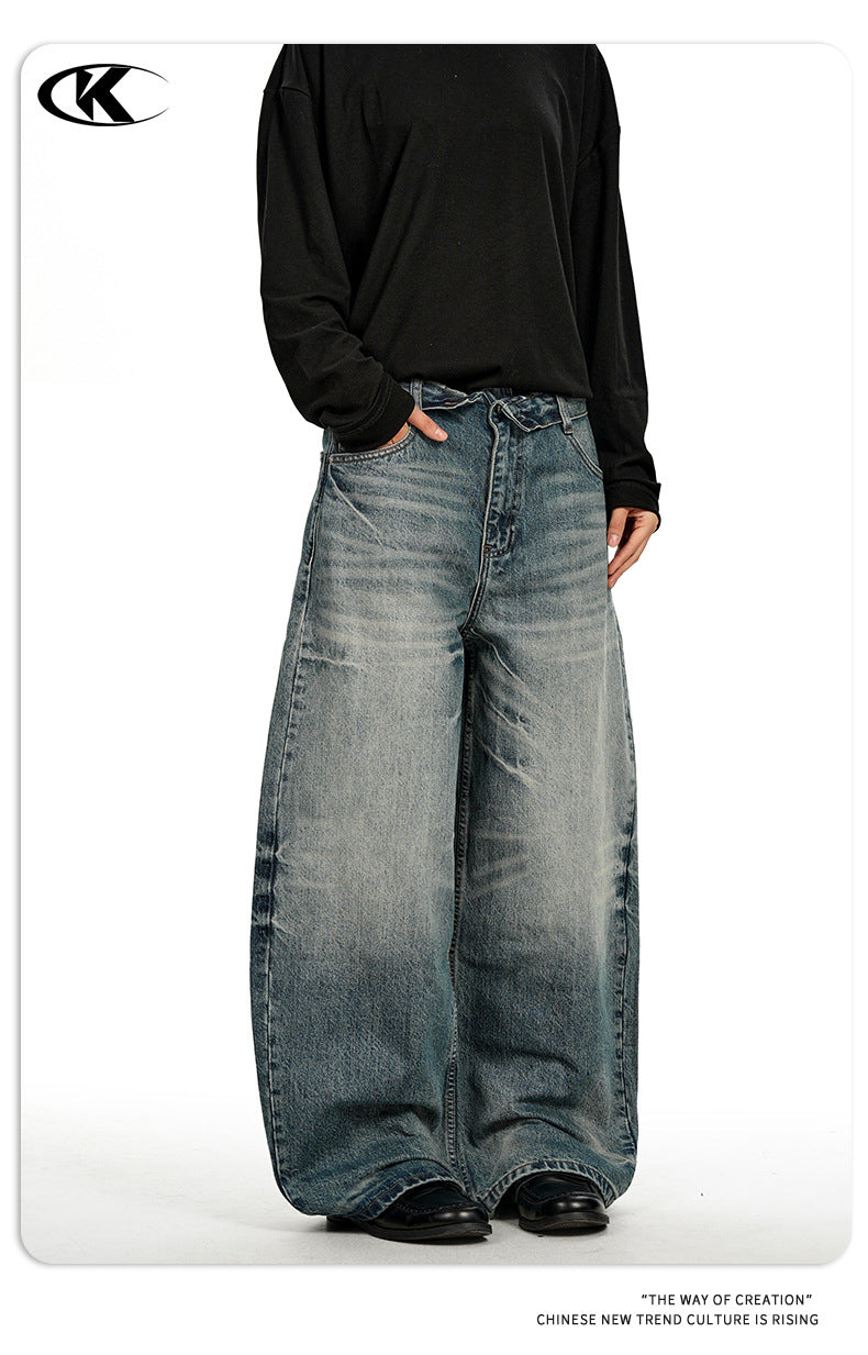 11KN Vintage Straight Lightning Loose Jeans