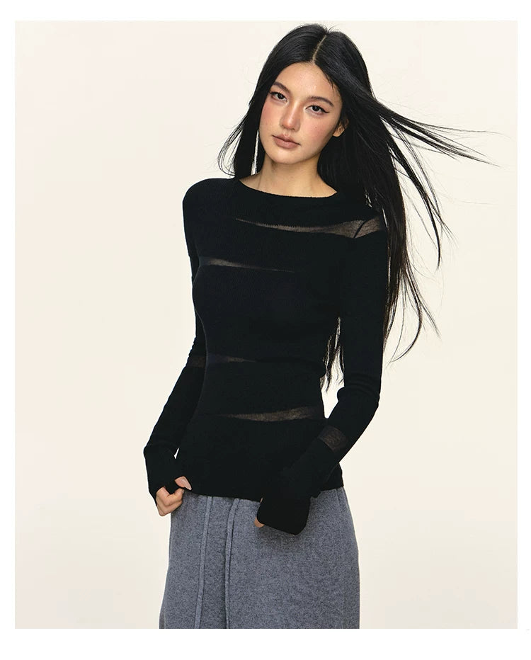 Anna Aneae Irregular Waist Casual Versatile Long Sleeves