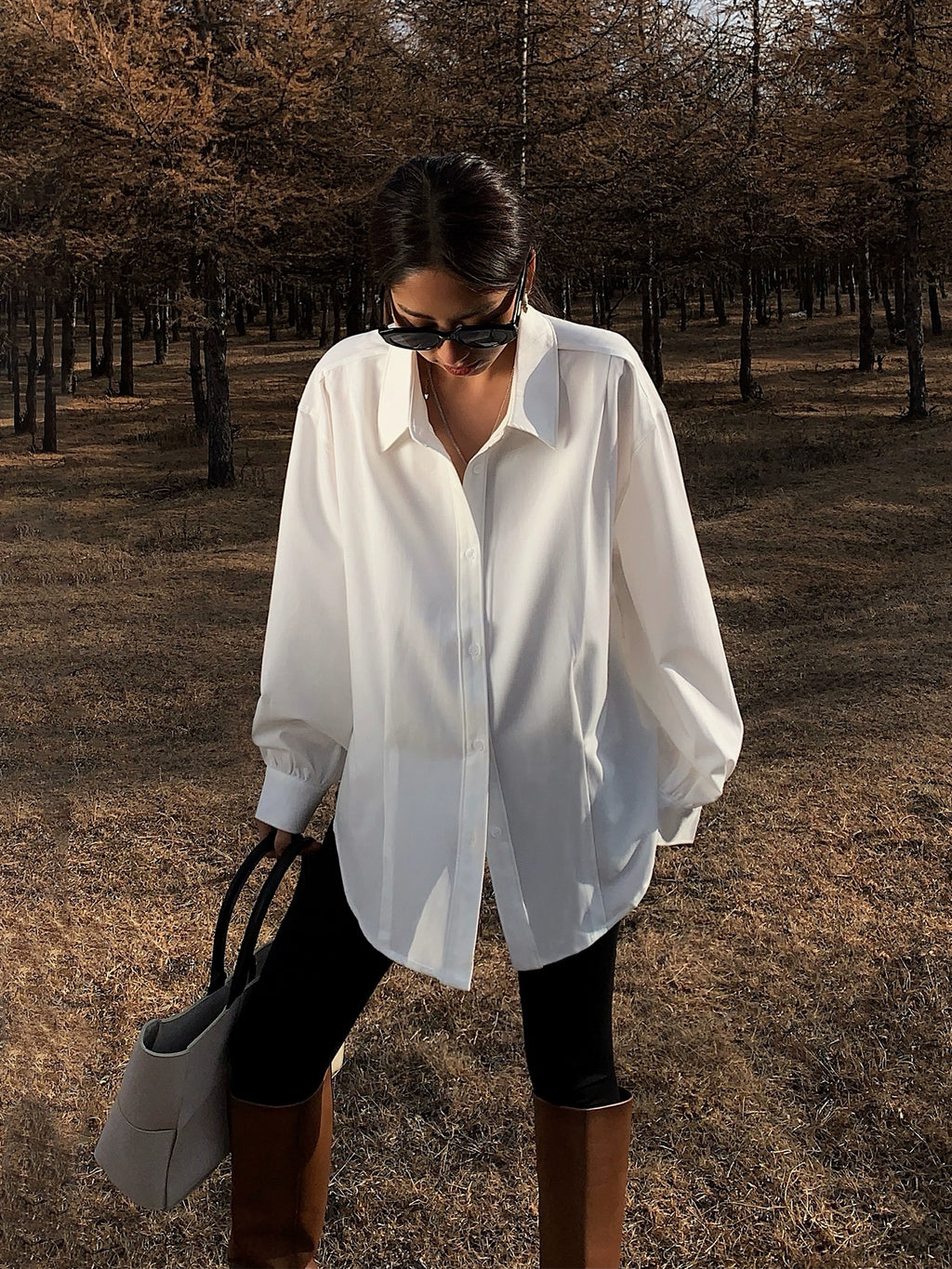NEVA HU Korean Vintage Casual Versatile Shirt
