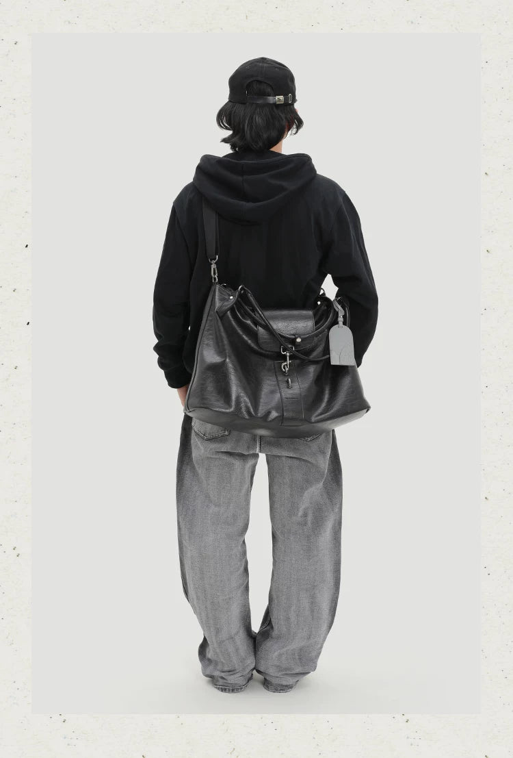 KoniKoni Leather Large Capacity Tote Bag