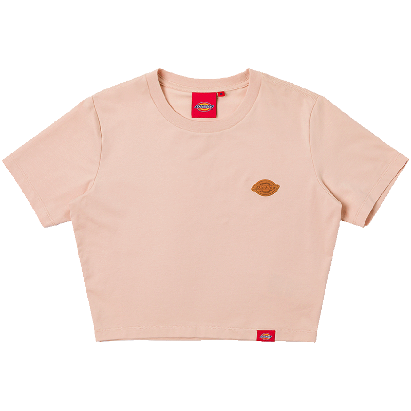 Dickies Elastic Slim Short Front Chest Small LOGO Printed Tee