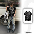DND4DES Star Printed Curled Wrap Tee
