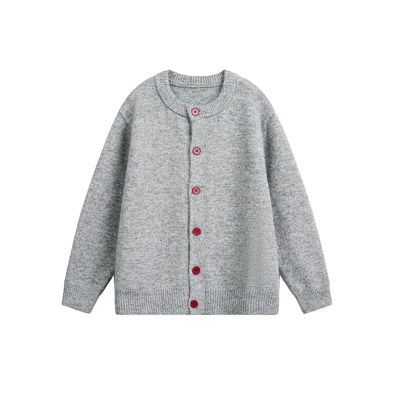NOEARS Vintage Loose Crew Neck Knitted Cardigan