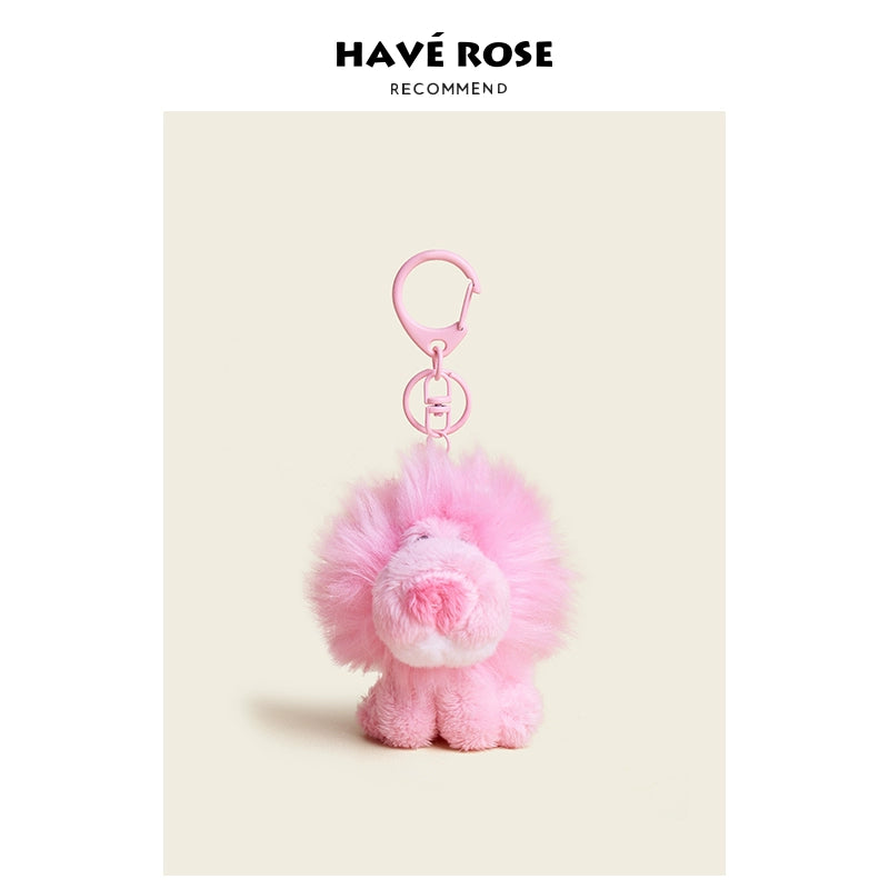 HAVEROSE Creative Plush Lion Doll Bag Pendant