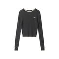 Nariele Letter-embroidered Crew Neck Sweater