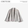 CHUYUQI Luxury Imitation Mink Fur Short Jacket
