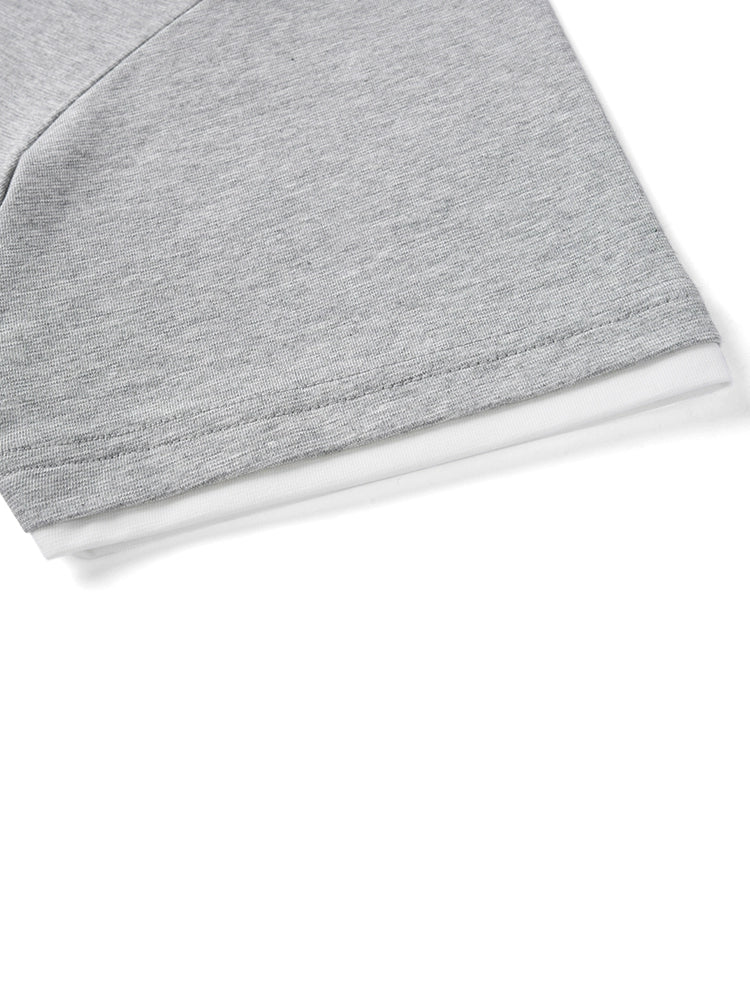 SIMWOOD Cool Fake Two Pieces Casual Loose Tee