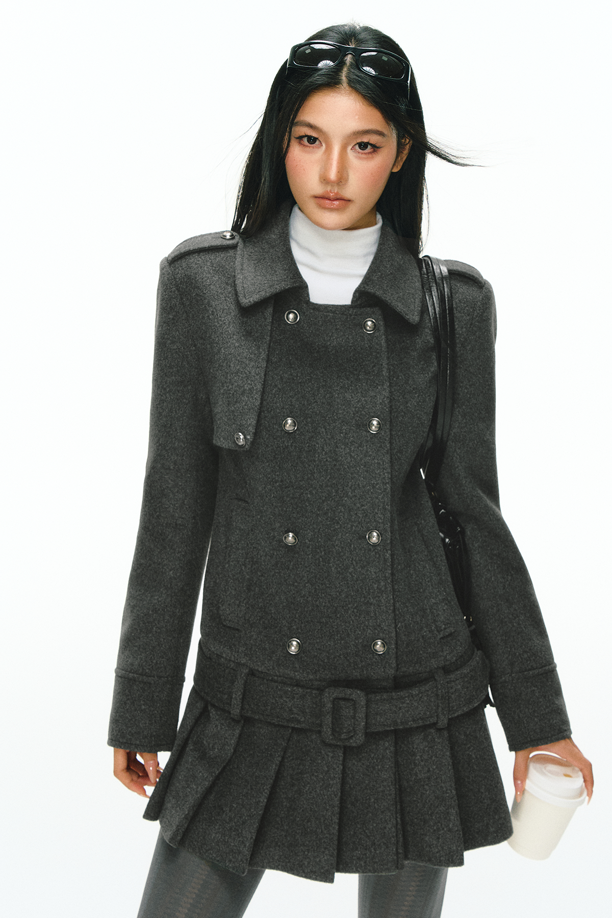 Ariseism Retro High-end Tweed Dress