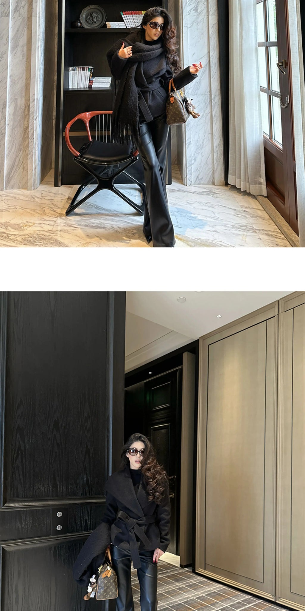 LLROGE Slim Lapel Woolen Jacket