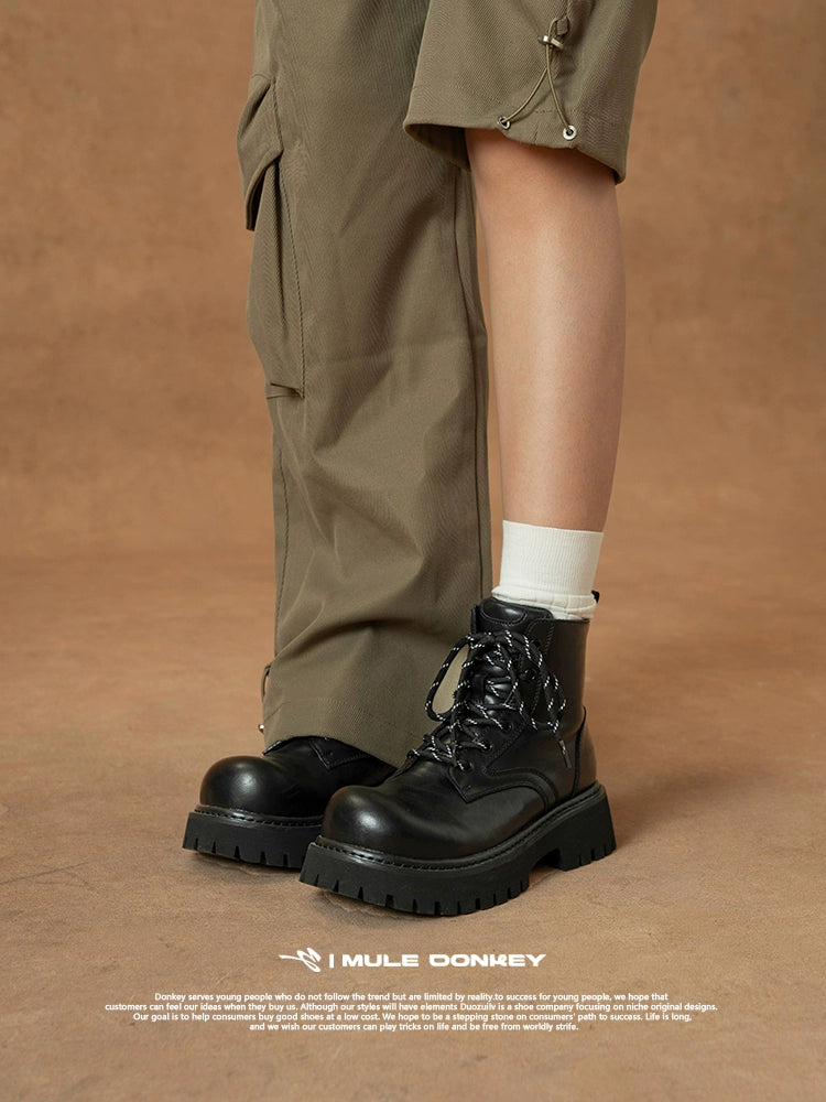 Donkey Thick-soled Heightening Versatile British Boots