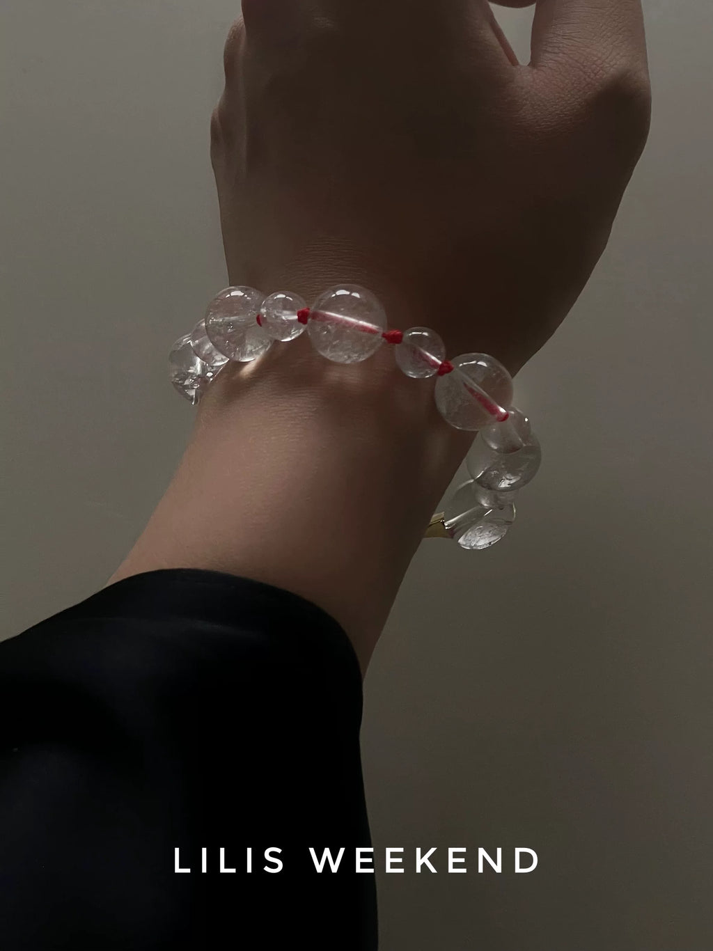 Lilis Weekend Red Rope Braided Handmade Beaded Bracelet