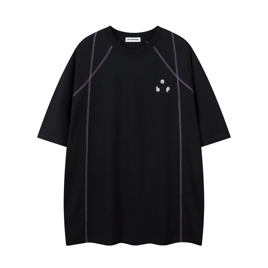 BeOurRule Retro Hasselblad Line Splicing Structure Printing Tee