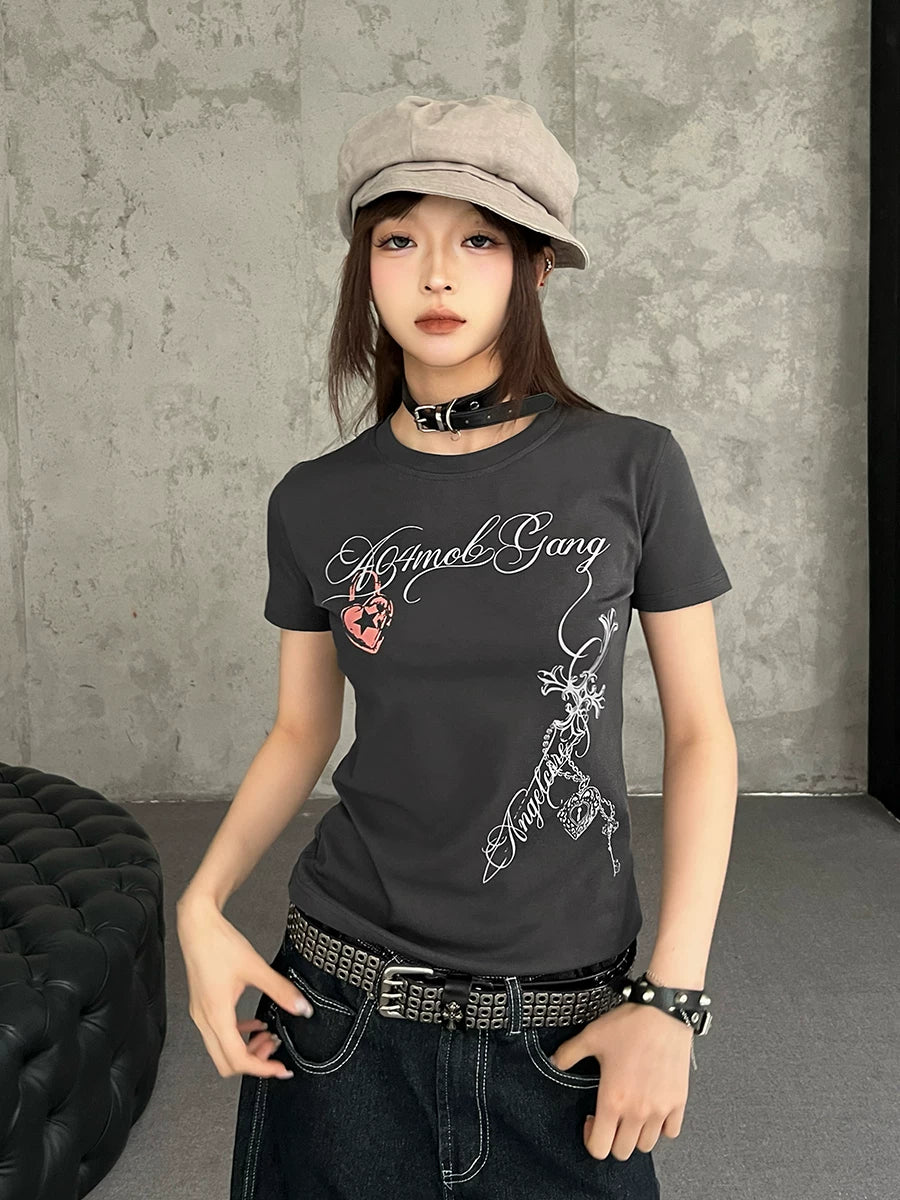 404MOB Slim Shoulder Slim Short Tee