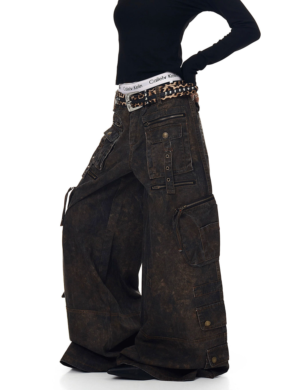 BLACKLISTS Old Tie-dye Multi-pocket Cargo Pants