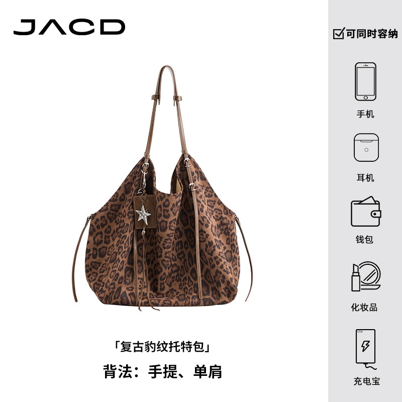 JACD Slack Leopard Print Tote Bag