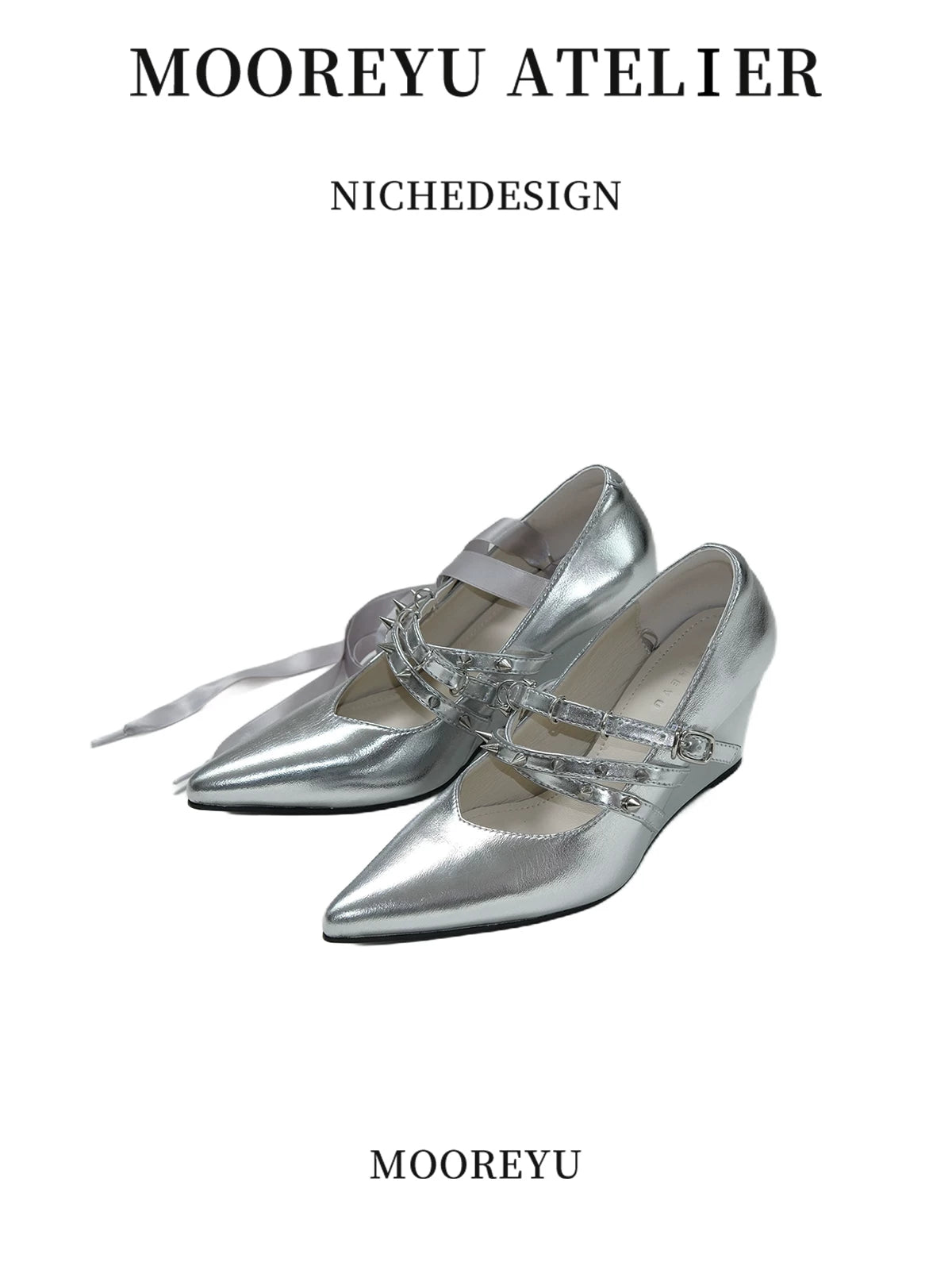 Mooreyu Retro Thick Heel Light Mouth High Heels