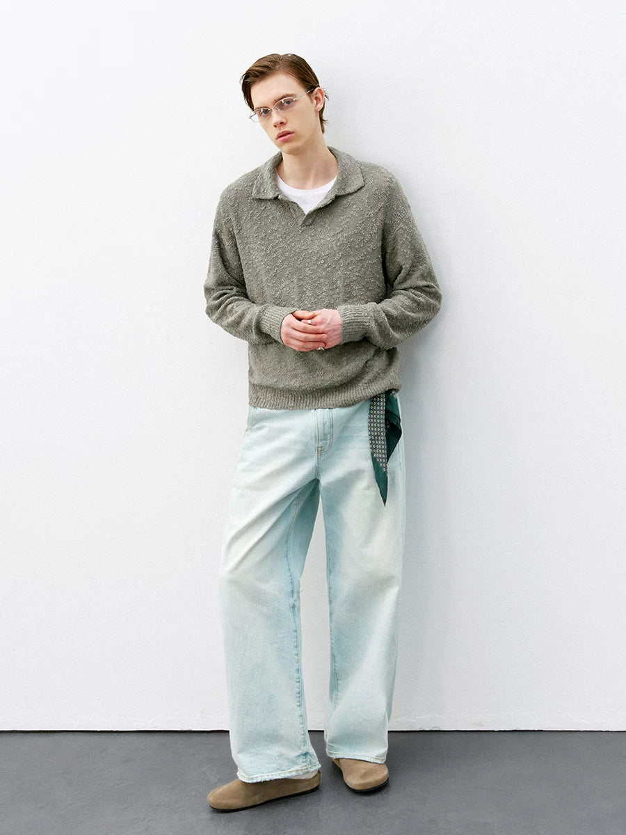 714Street old money long-sleeved polo shirt