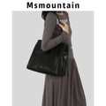 Msmountain Leather Niche Large Capacity Tote Bag