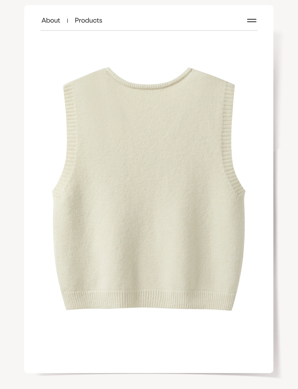 Cantonstory Vintage V-Neck Knitted Vest