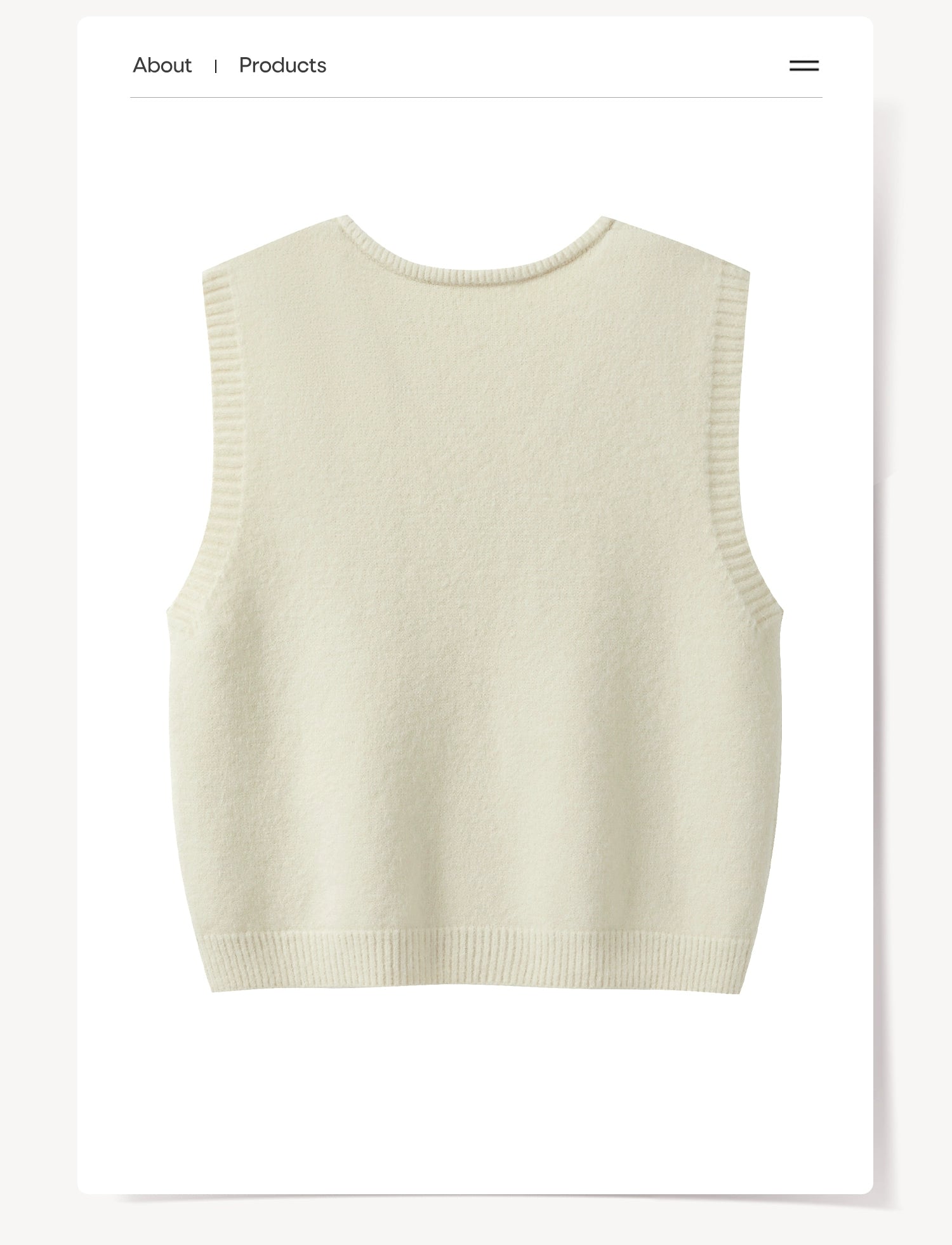 Cantonstory Vintage V-Neck Knitted Vest
