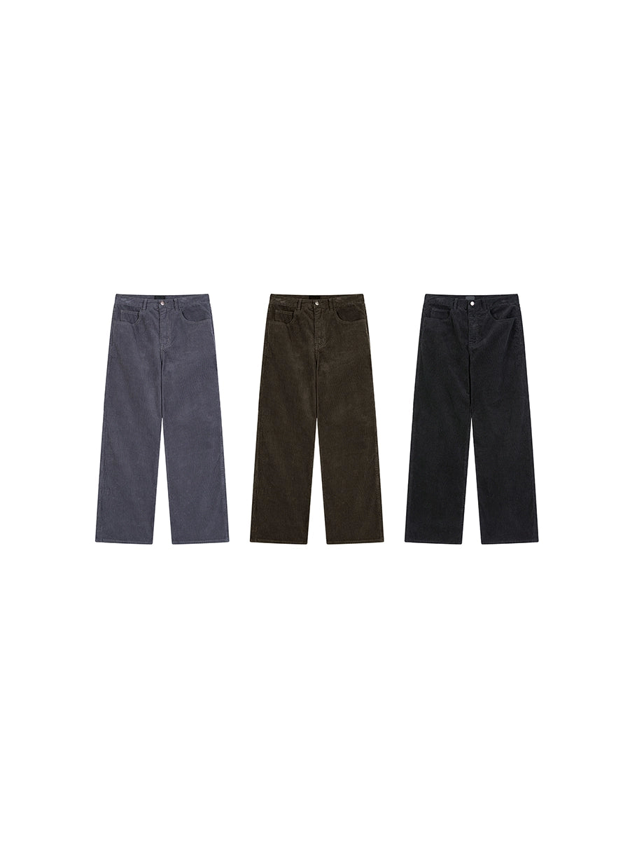 PLUS NO LOGO Corduroy Pants Loose Straight Pants