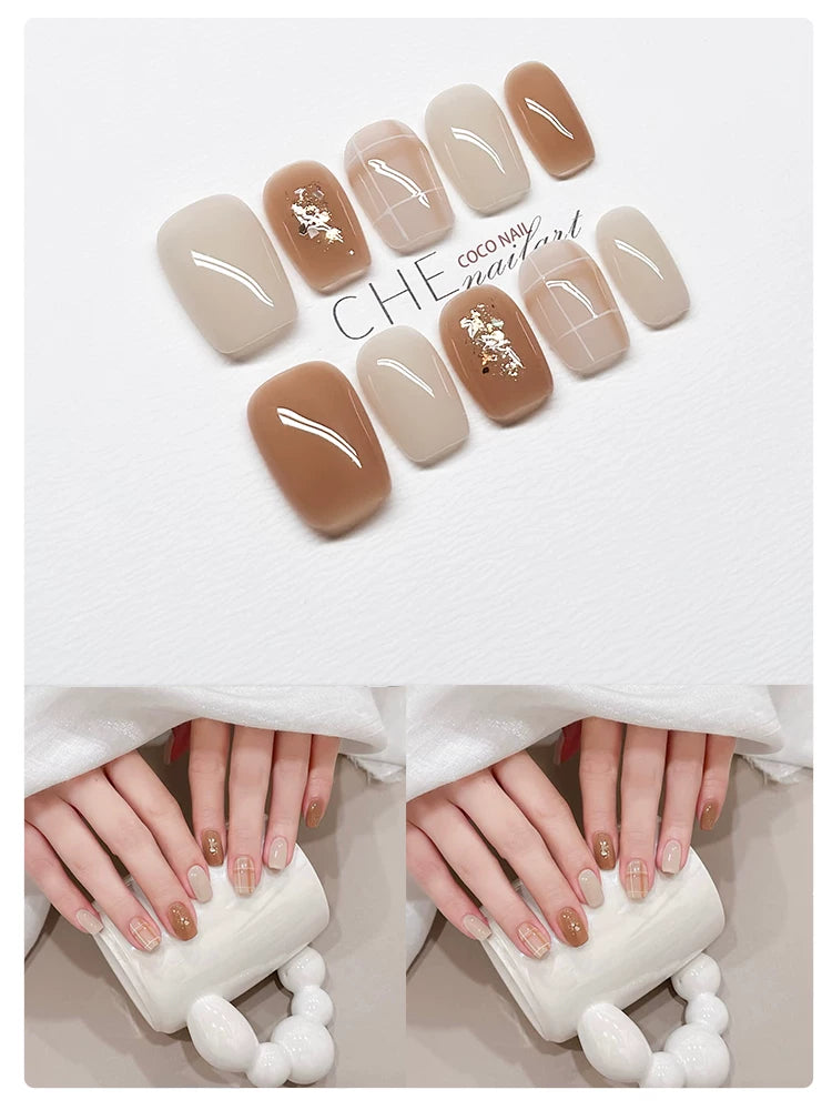 Coco Temperament Light Luxury High Sense White Handmade Manicure Wear Nail