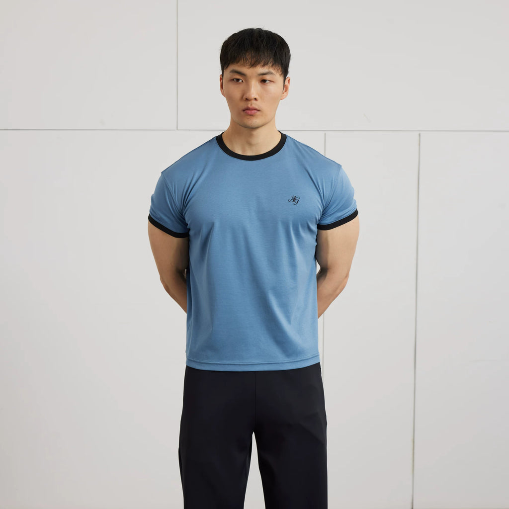 AFTERGLOW Vintage Contrast Casual TEE