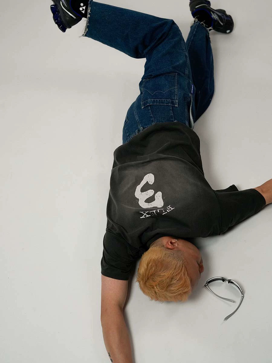 O3PARK Loose and Versatile Retro Printed Tee