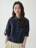 VOOE Lapel Pullover Loose Shirt