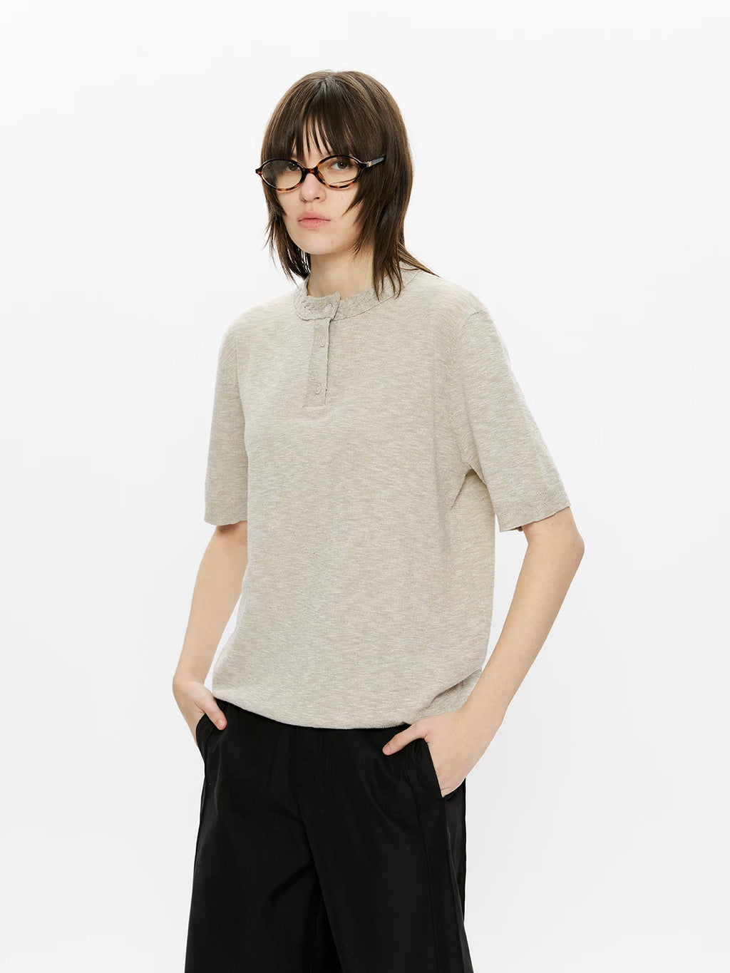 KREATE Slack Knitted Casual Tee