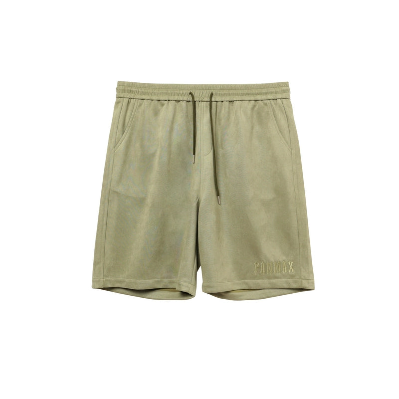PANMAX Washed Old Retro Wind Drawstring Elastic Waist Shorts