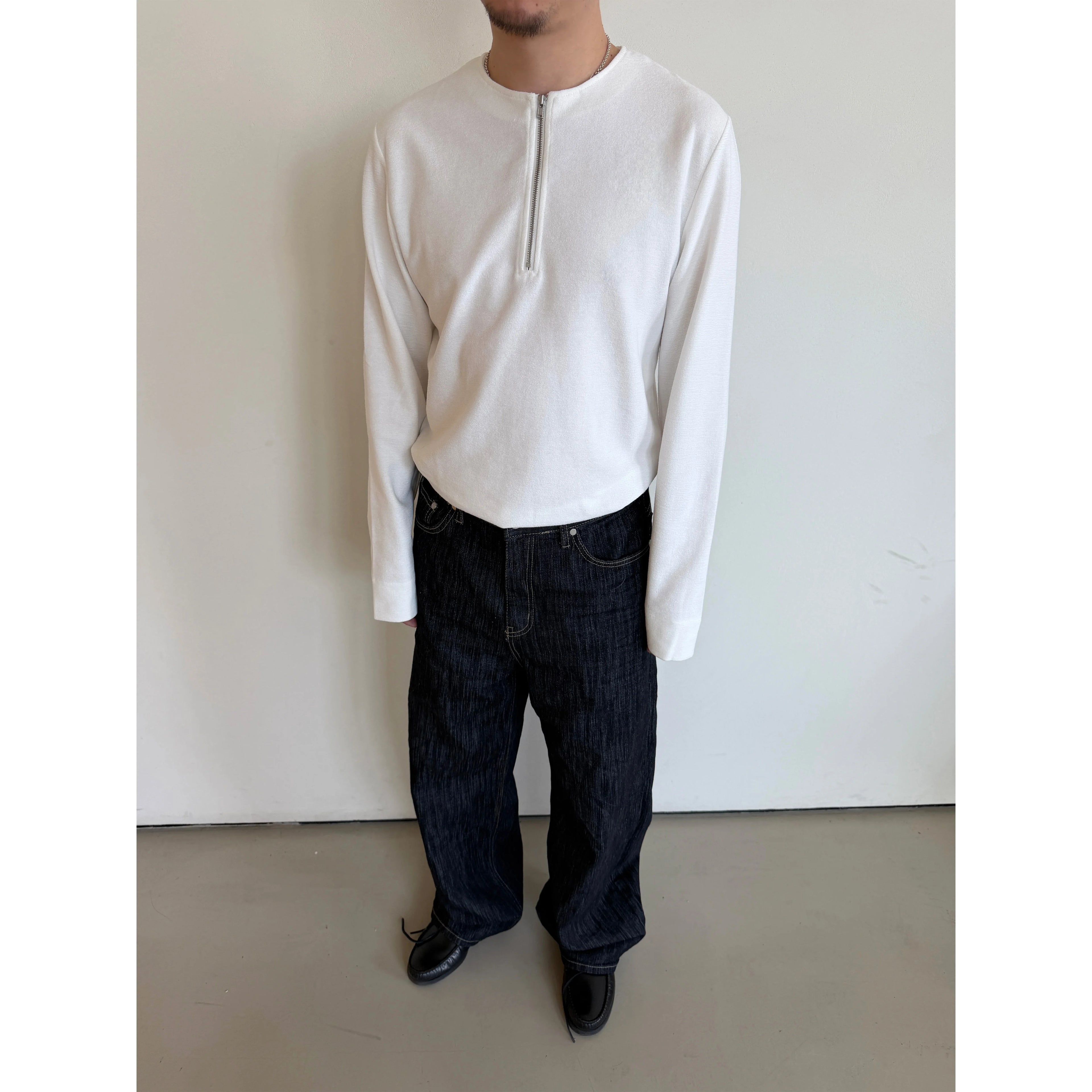 Anniehall Premium Small Neckline Zipper Long Sleeve