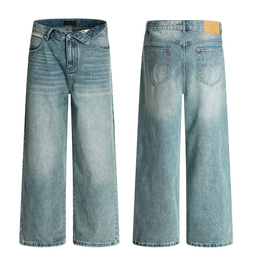 11KN Retro Loose Casual Three-dimensional Jeans