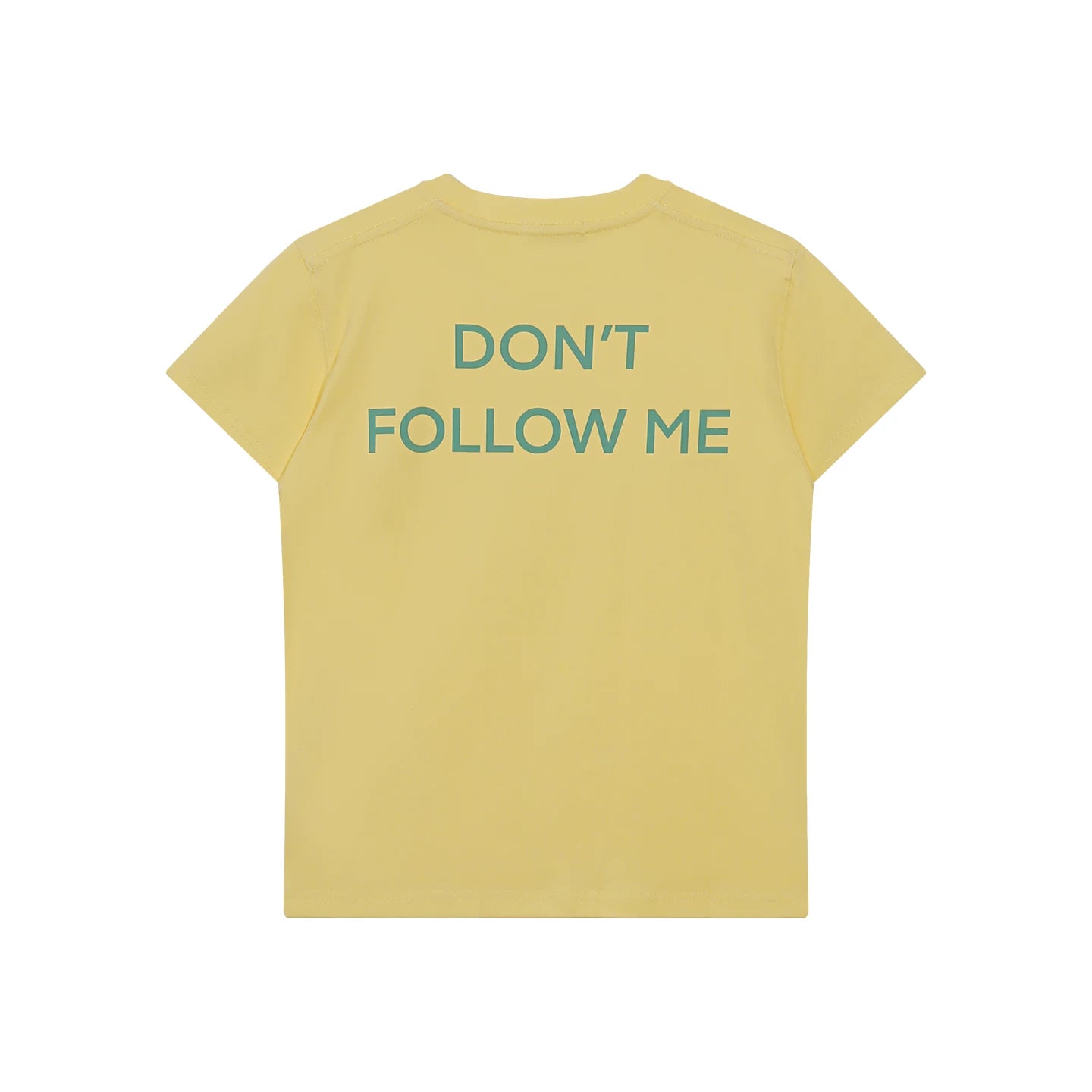 FUNKYFUN Contrasting Color Slogan Fun Printing Tee