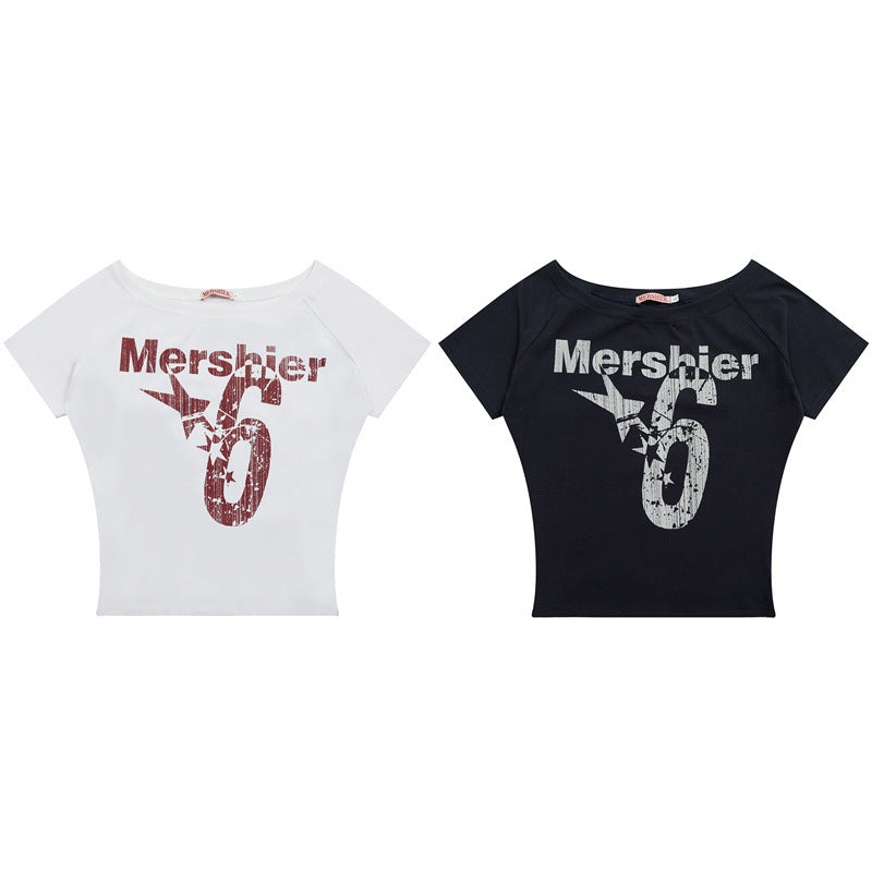 Nariele Letter Print Fashion Ins Tee