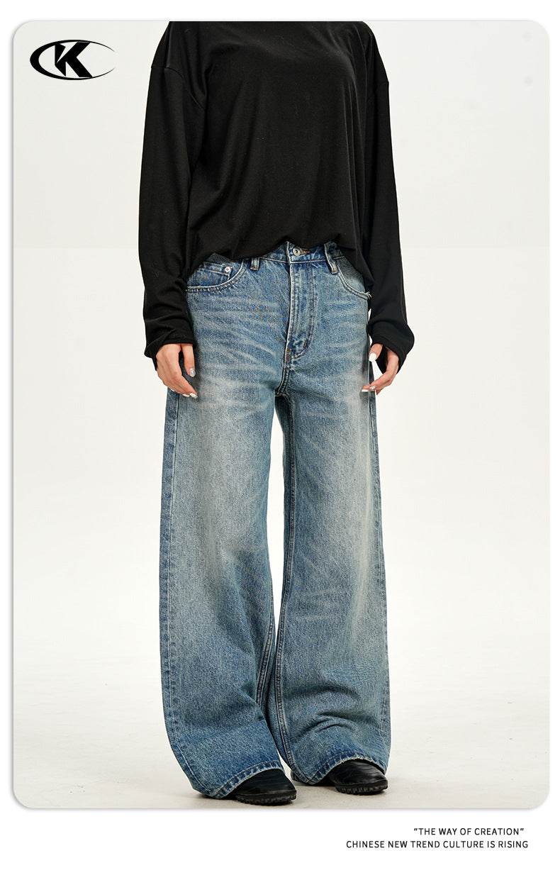 11KN Retro Straight Three-dimensional Slim-fitting and Thin Pants