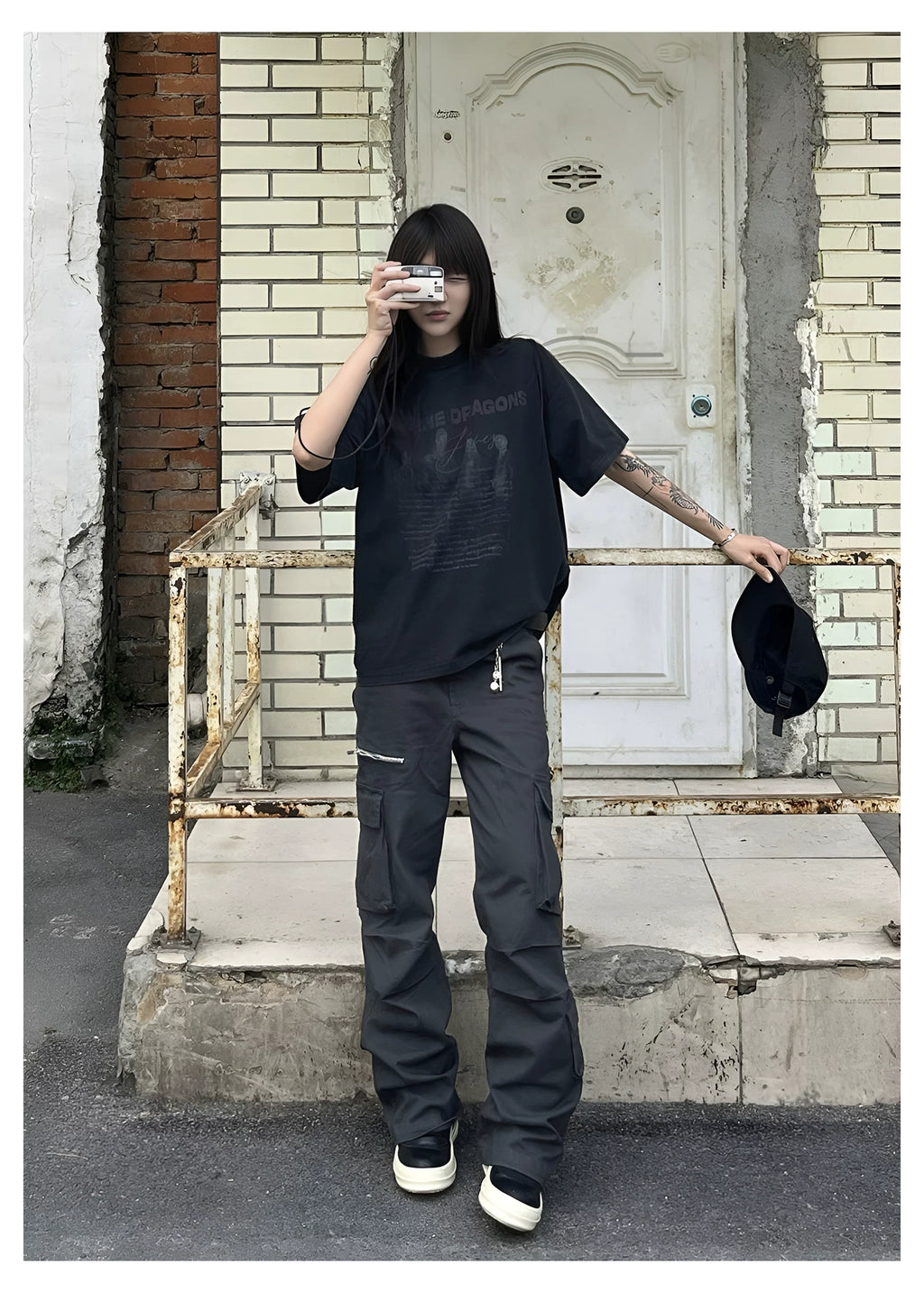 SINONOME Retro Short Version Loose Tee