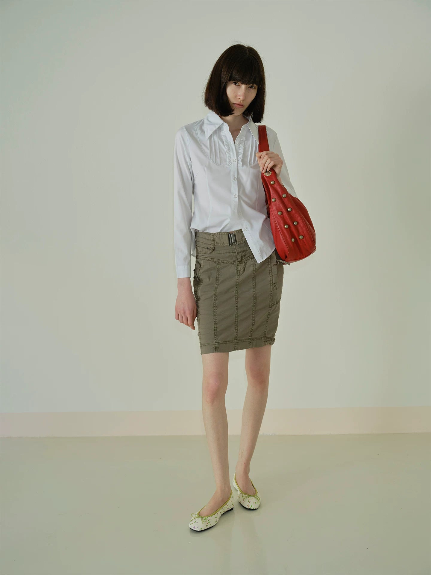 Maltelle Round Head Bow One-pedal Soft-soled Flats