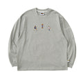 Battles Embroidery Vintage Loose Casual Long Sleeve
