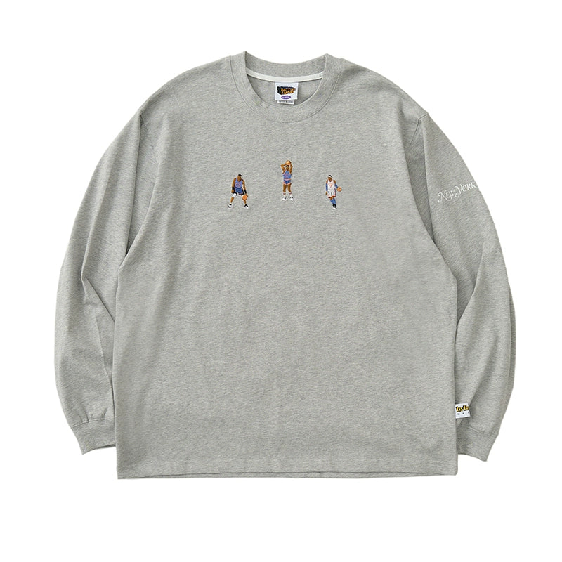 Battles Embroidery Vintage Loose Casual Long Sleeve