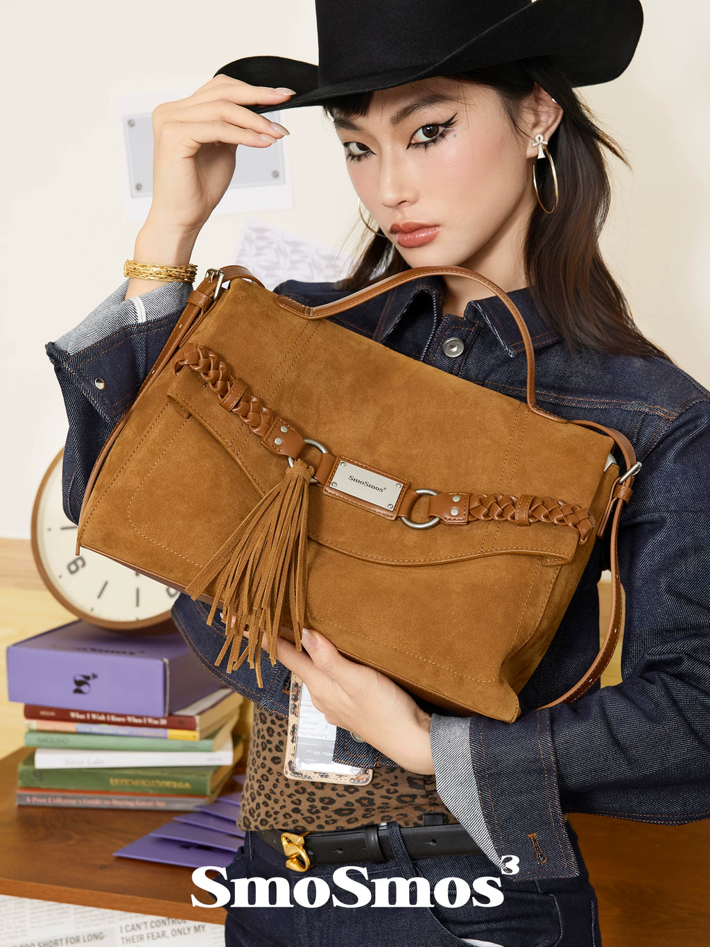 SmoSmos Vintage Tassel Shoulder Messenger Bag