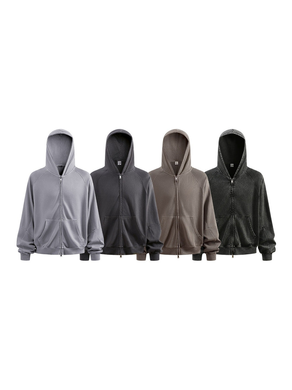 BE Short and Wide Version Spliced Zipper Sweater
