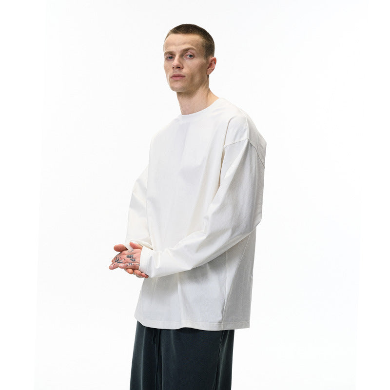 Inflation Casual Versatile Heavy Long Sleeve Bottom Shirt